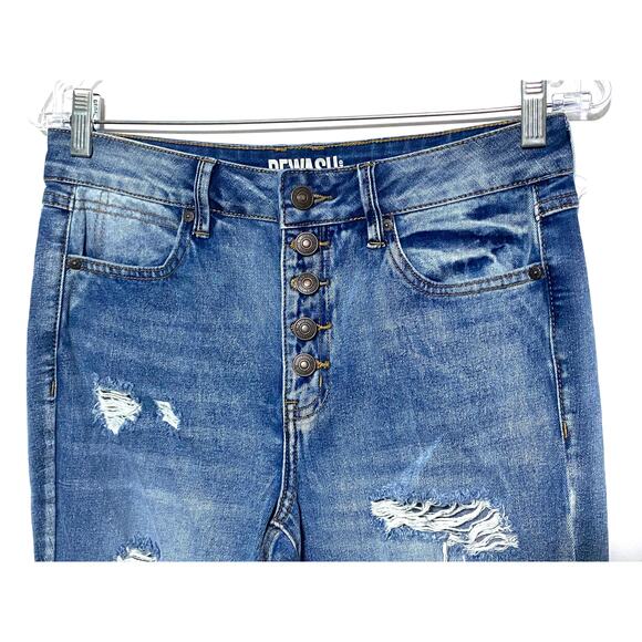 Rewash High Rise Mom Jeans Distressed Medium Wash Cotton Stretch Womens 5 / 27 - Picture 2 of 11